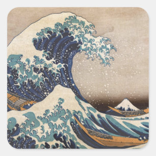 The Great Wave off Kanagawa Square Sticker