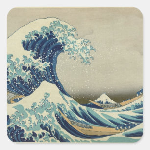 The Great Wave off Kanagawa Square Sticker