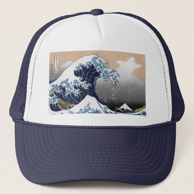 "The Great Wave off Kanagawa" Trucker Hat (Front)