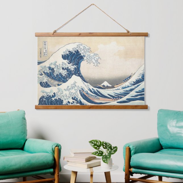 The Great Wave off Kanagawa Ukiyo-e Japanese Art Hanging Tapestry (Living Room)