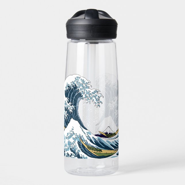 The Great Wave off Kanagawa  Water Bottle (Front)