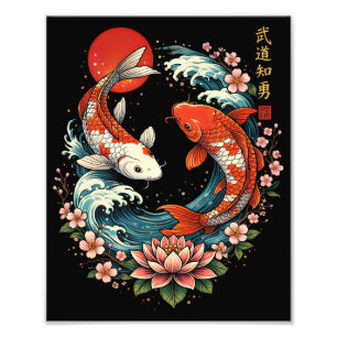 The Great Wave Off Koi Fish Photo Print