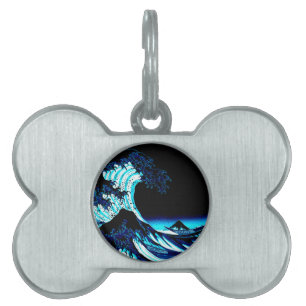 The Great Wave Pet ID Tag