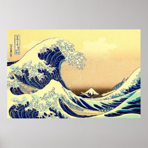 The Great Wave Thirty-six Views of Mt.Fuji  Poster