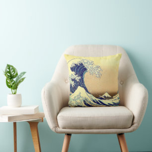 The Great Wave Thirty-six Views of Mt.Fuji Throw Pillow