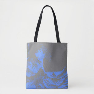 The Great Wave Tote Bag Blue & Grey