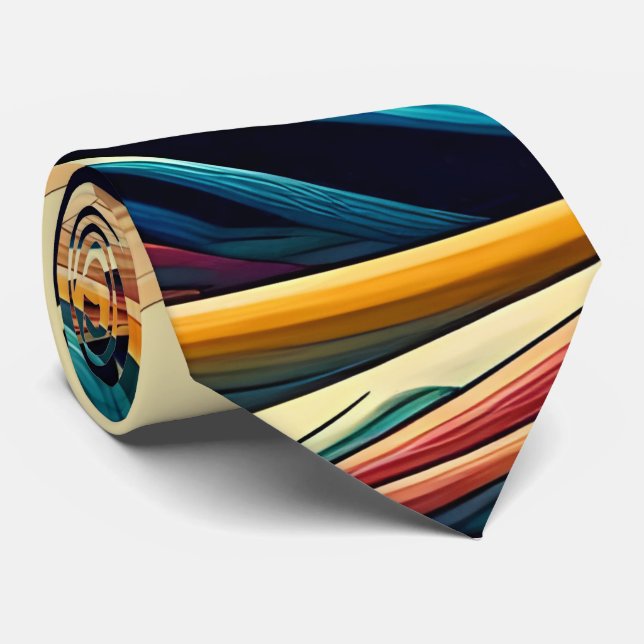 The Great Wave, wave off Kanagawa v1 Tie (Rolled)