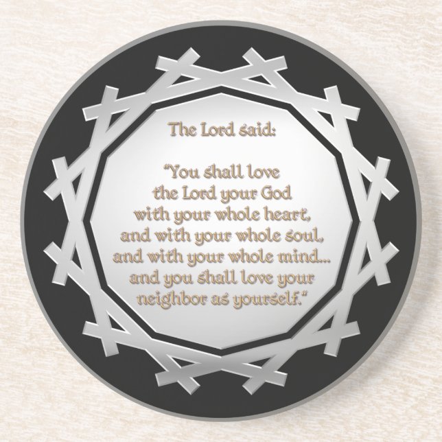 The Greatest Commandment Coaster (Front)