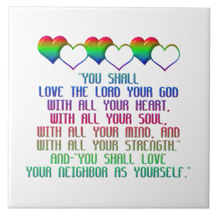 The Greatest Commandment Tile