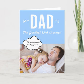 The greatest dad custom greeting card