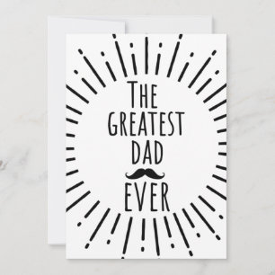 The Greatest Dad Ever Vintage Moustache Invitation