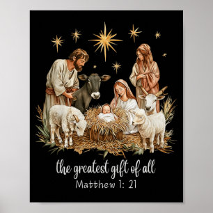 The Greatest For All Christmas Nativity Jesus Chri Poster