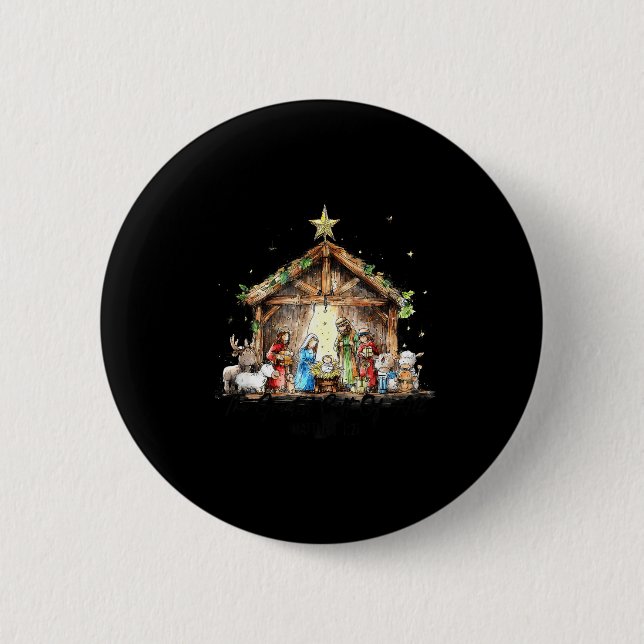 The Greatest Gift For All Christmas Nativity Jesus 2 Inch Round Button (Front)