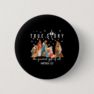 The Greatest Gift For All Christmas Nativity Jesus 2 Inch Round Button
