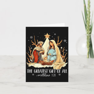 The Greatest Gift For All Christmas Nativity Jesus Card