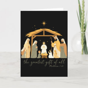 The Greatest Gift For All Christmas Nativity Jesus Card