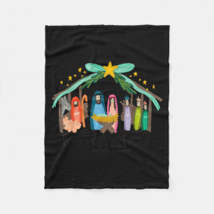 The Greatest Gift For All Christmas Nativity Jesus Fleece Blanket
