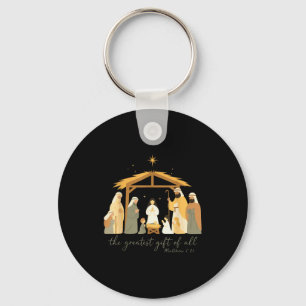 The Greatest Gift For All Christmas Nativity Jesus Keychain