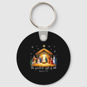 The Greatest Gift For All Christmas Nativity Jesus Keychain