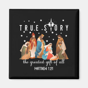 The Greatest Gift For All Christmas Nativity Jesus Magnet