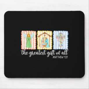 The Greatest Gift Of All Christmas Nativity Jesus Mouse Pad