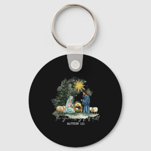 The Greatest Gift Of All Christmas Xmas Nativity B Keychain