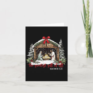 The Greatest Gift Of All Jesus Baby Christian Xmas Card