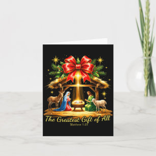 The Greatest Gift Of All Nativity Christian Christ Card