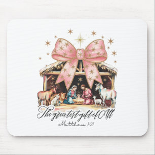The Greatest Gift Of All Nativity Jesus Christian Mouse Pad