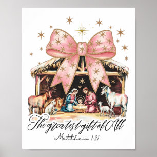 The Greatest Gift Of All Nativity Jesus Christian Poster