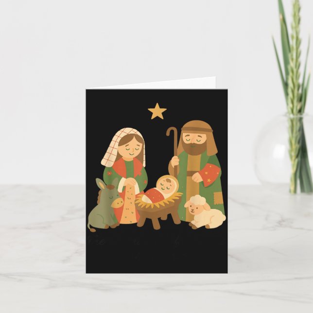 The Greatest Gift Off All Nativity Scene Jesus Mat Card (Front)