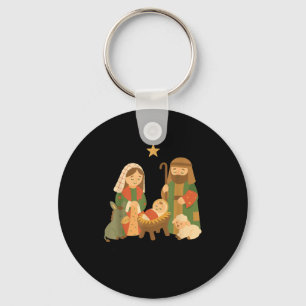 The Greatest Gift Off All Nativity Scene Jesus Mat Keychain