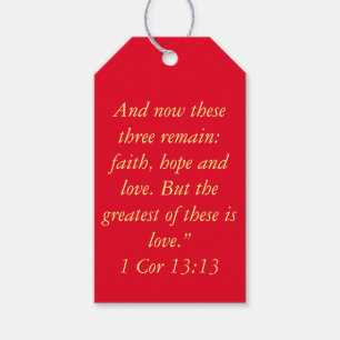 "The Greatest is Love" Scripture Gift Tag