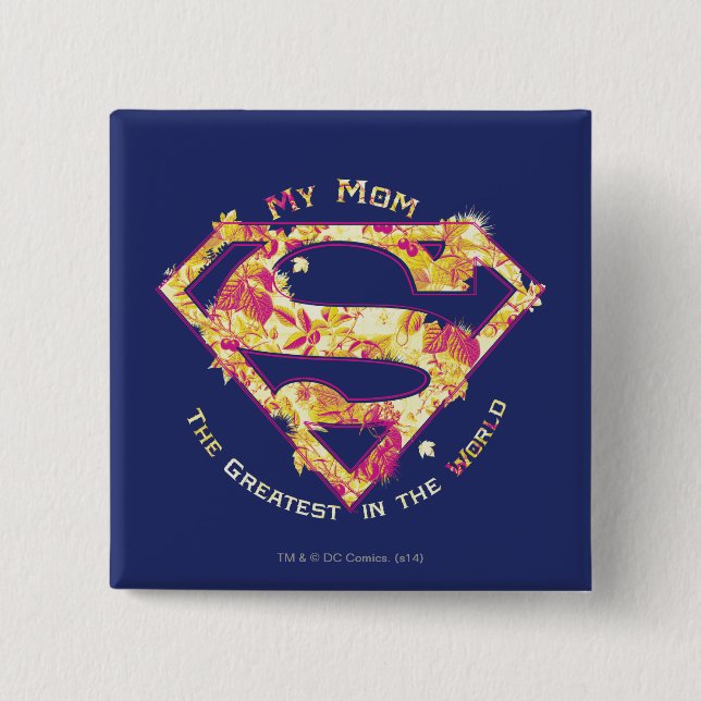 The Greatest Mom in the World 2 Inch Square Button (Front)