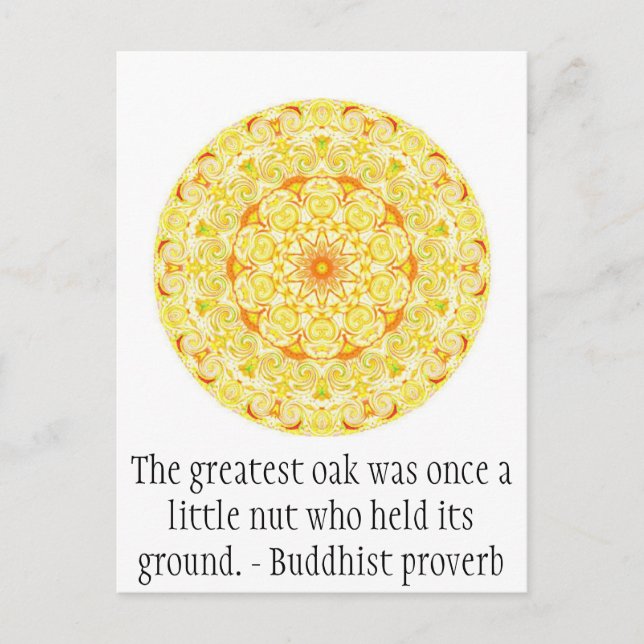 The greatest oak was once a little nut who held... postcard (Front)