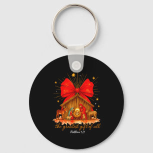 The Greatest Of All Christmas Nativity Scene Jesus Keychain