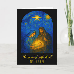 The Greatest Of All Christmas Starry Night Van Gog Card
