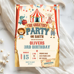 The Greatest Party on Earth Birthday Invitation
