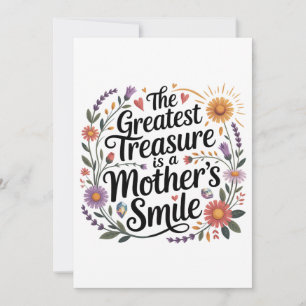 The Greatest Treasure Is A Mother's Smile Invitation