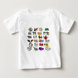 The Greek Alphabet Letters Words & Pictures Baby T-Shirt