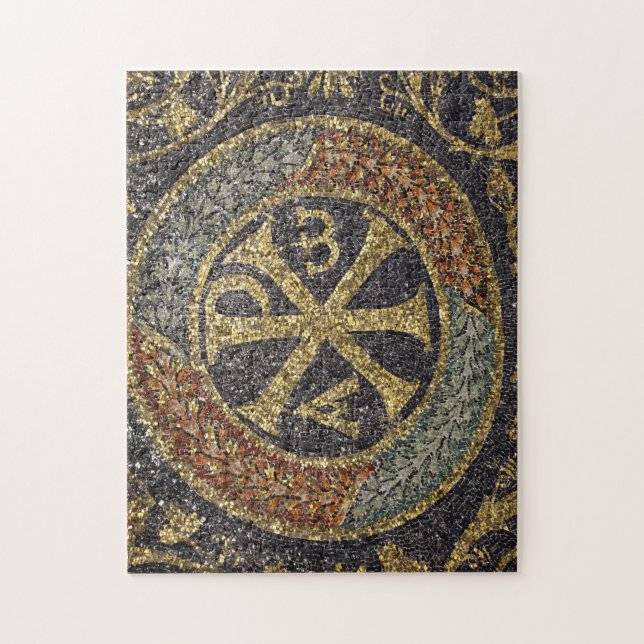 The Greek Chi Rho Byzantine Mosaic Icon Jigsaw Puzzle (Vertical)