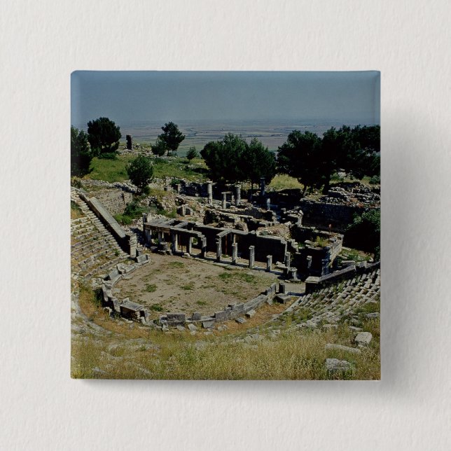 The Greek theatre 2 Inch Square Button (Front)