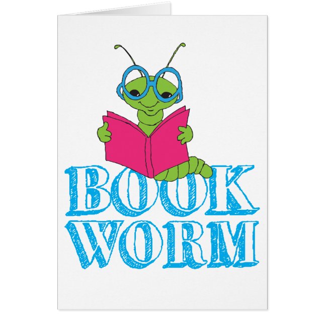 The Green Brilliant Cartoon Bookworm Book Worm (Front)