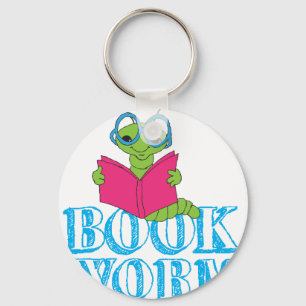 The Green Brilliant Cartoon Bookworm Book Worm Keychain