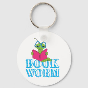 The Green Brilliant Cartoon Bookworm Book Worm Keychain