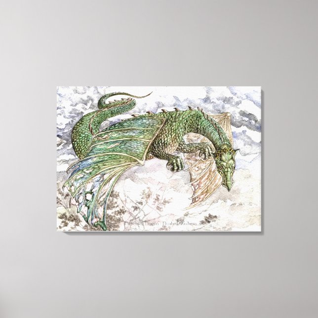 The Green Dragon Artwork Canvas Print (Front)