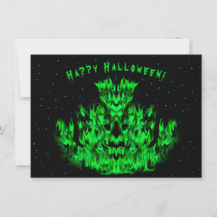 The green Flame Monster in The Starlight Sky Card