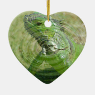 The Green Iguana Ceramic Ornament