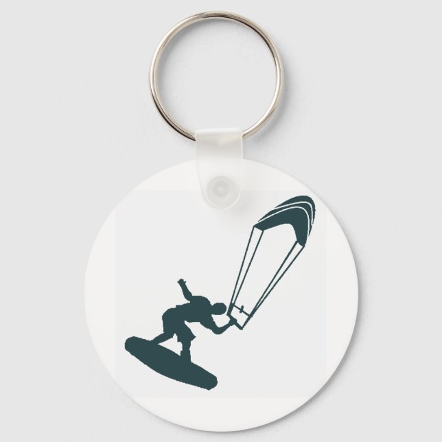 The Green Kiteboard Keychain (Front)