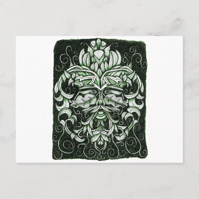The Green Man Postcard (Front)